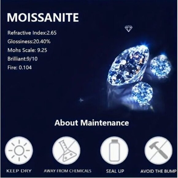 18k White Gold Plated Sterling Silver 0.5 CT Moissanite Sunflower Drop Earring - Picture 6 of 6